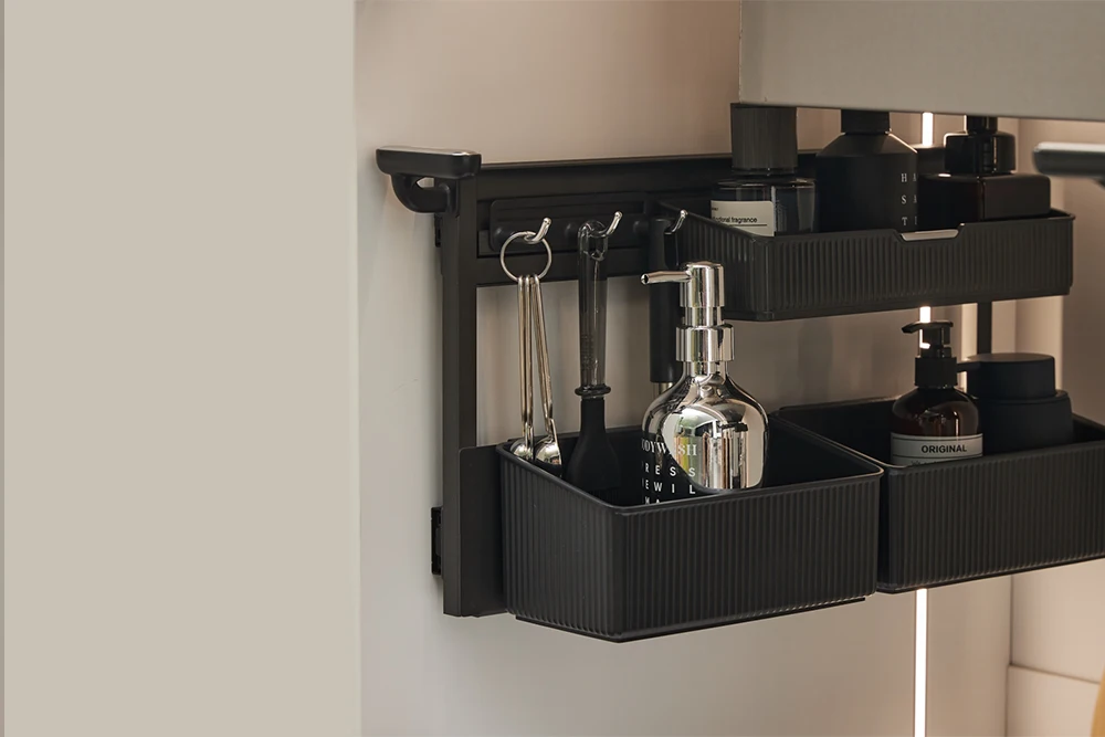 چیدمان داخل کابینت زیر سینک ظرفشویی